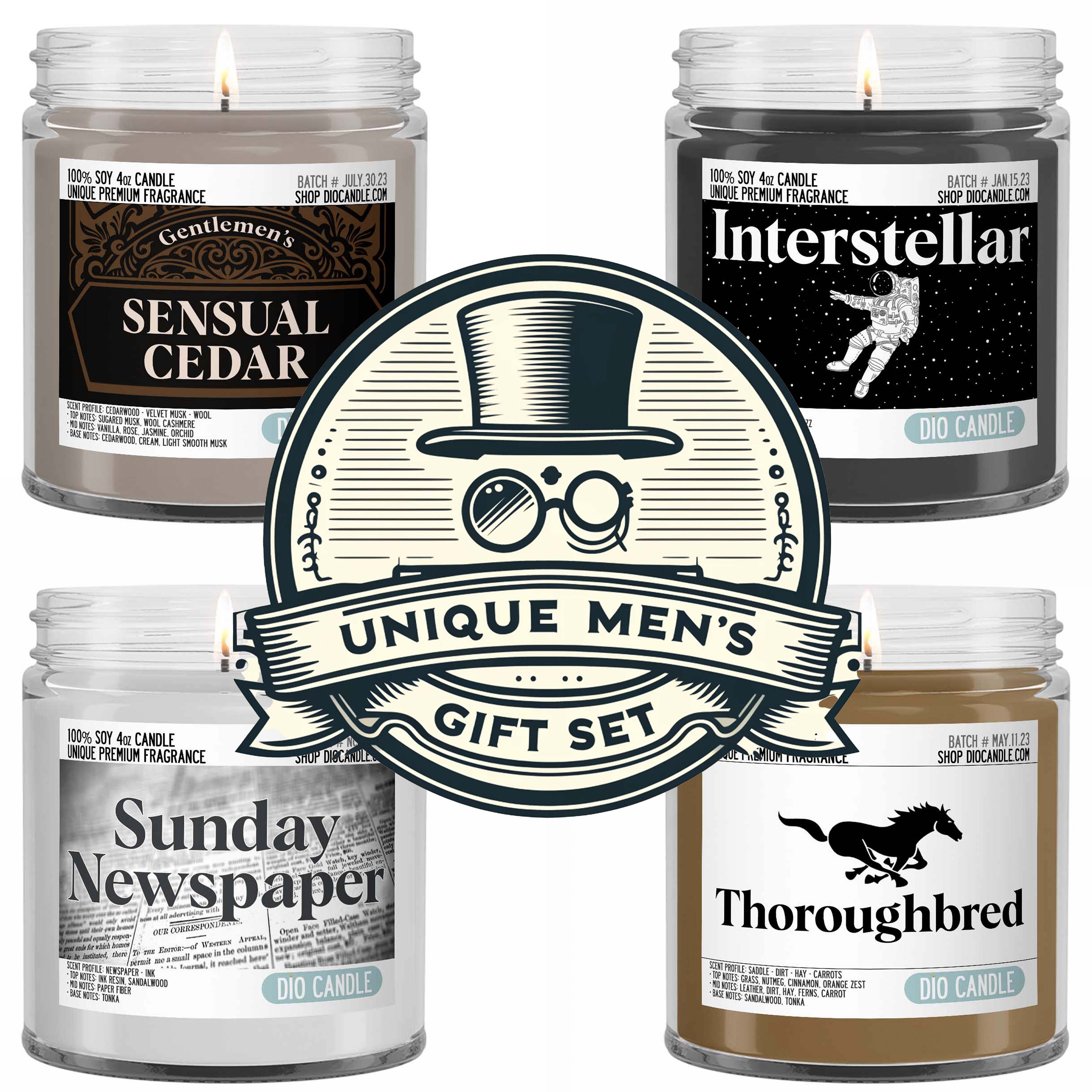 Men's 4 Candles Gift Set  - Unique Edition