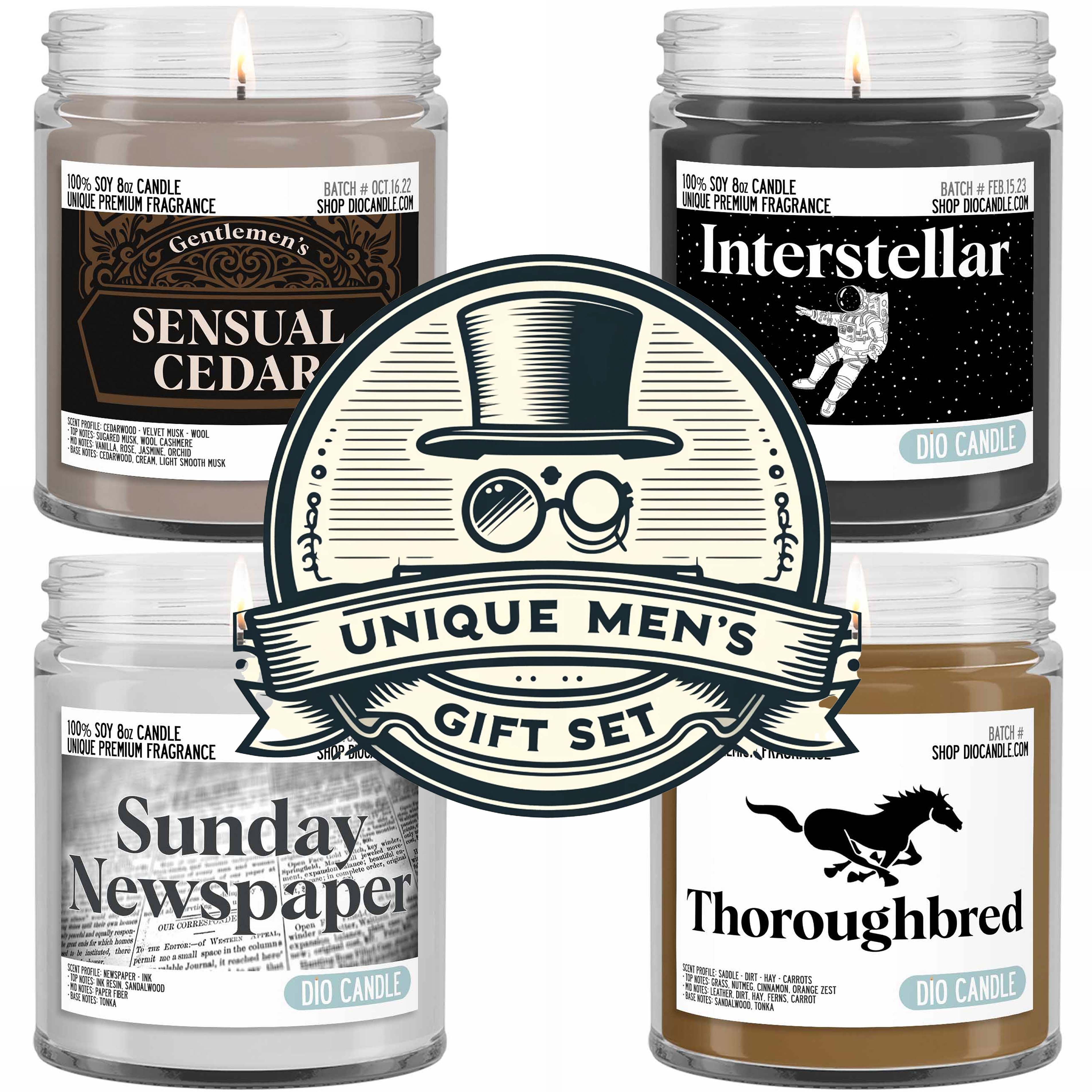 Men's 4 Candles Gift Set  - Unique Edition