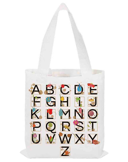 Spring Alphabet Tote Bag