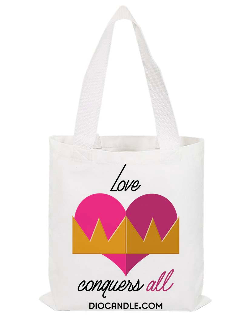 Love Conquers All Valentine's Day Tote Bag