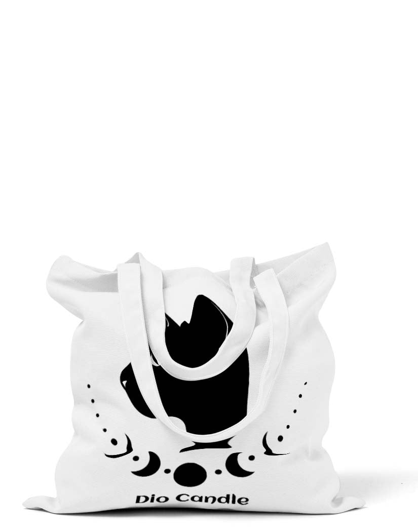 Black Cat Moon Phase Tote Bag