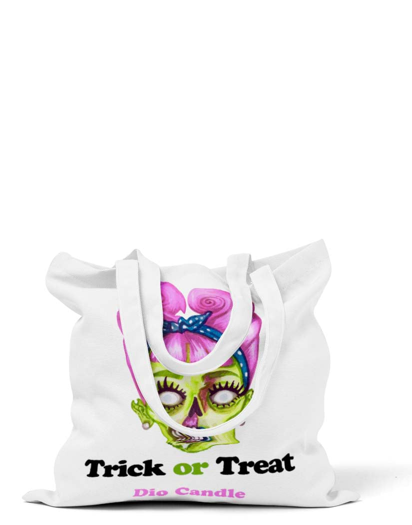 Glam Zombie Trick or Treat Tote Bag