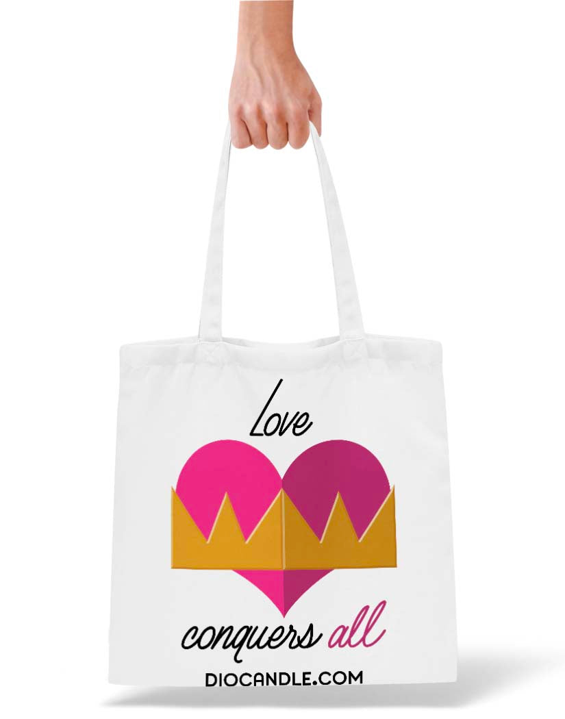 Love Conquers All Valentine's Day Tote Bag