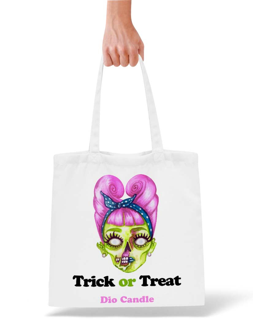 Glam Zombie Trick or Treat Tote Bag