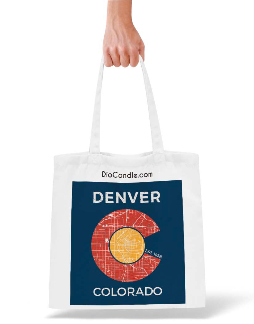 Denver Map Tote Bag