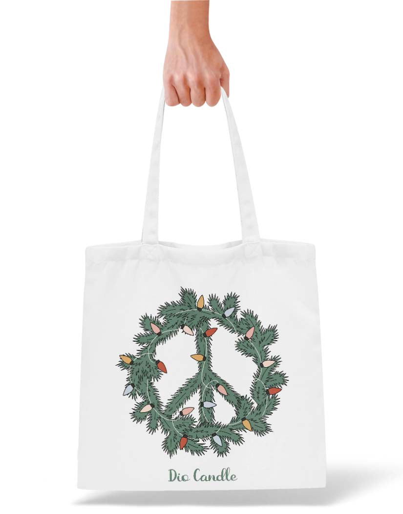 Peace Wreath Tote Bag