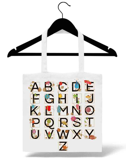 Spring Alphabet Tote Bag