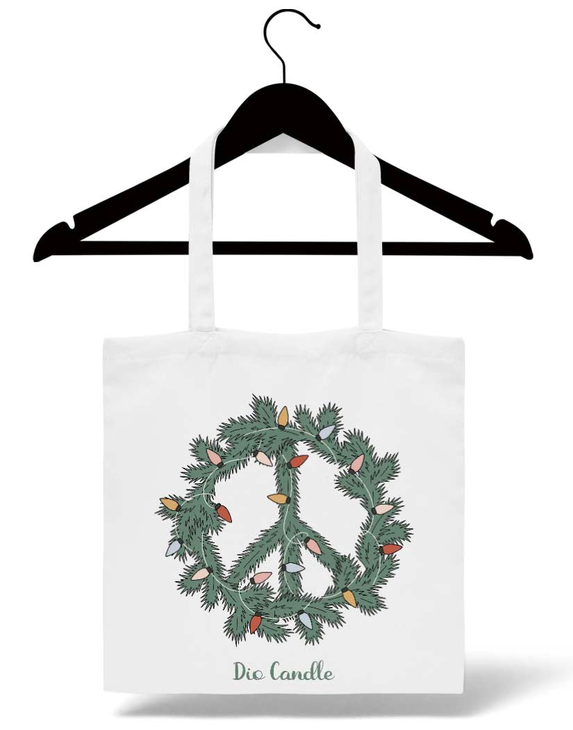 Peace Wreath Tote Bag