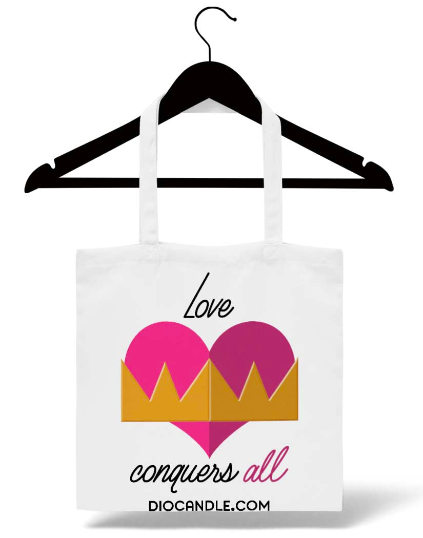 Love Conquers All Valentine's Day Tote Bag