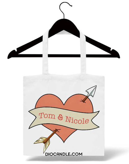 Personalized Couples Valentine's Day Tote Bag