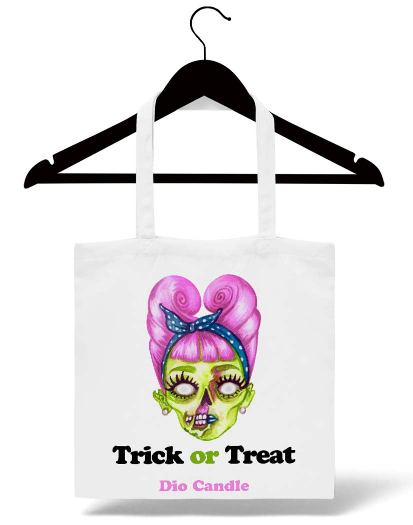 Glam Zombie Trick or Treat Tote Bag