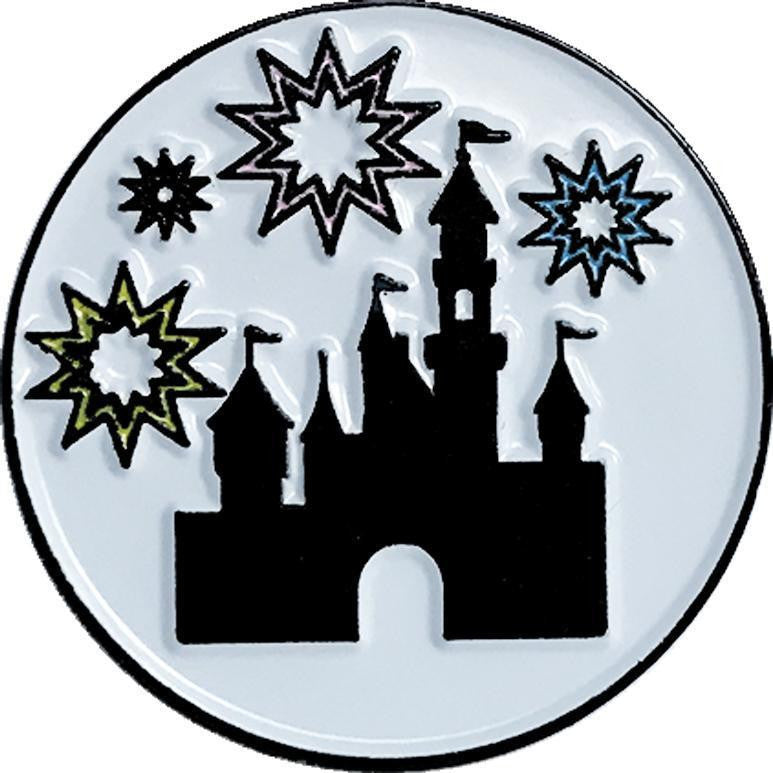 Dio Adorable Castle Fireworks and Park Icon 1" Round Enamel Pin Set  Scented - Dio Candle Company