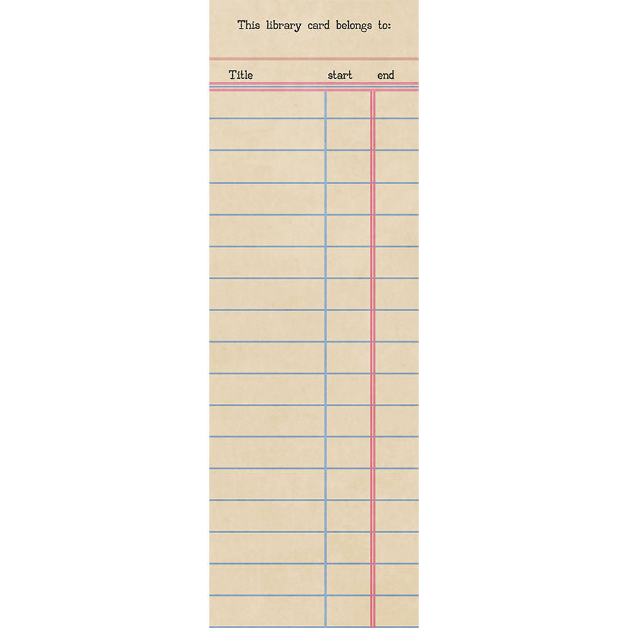 Library Card Bookmark